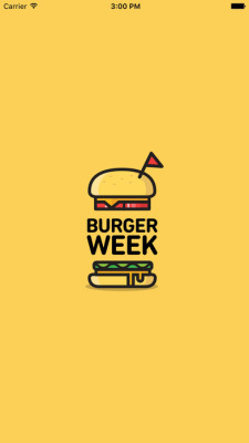 launch screen on Burger Week