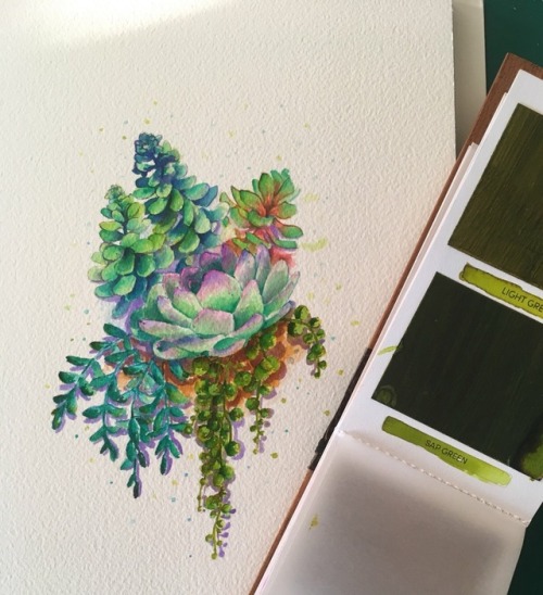 adamicoarts:Finally got a chance to try out my Viviva watercolor sheets! Very nice.