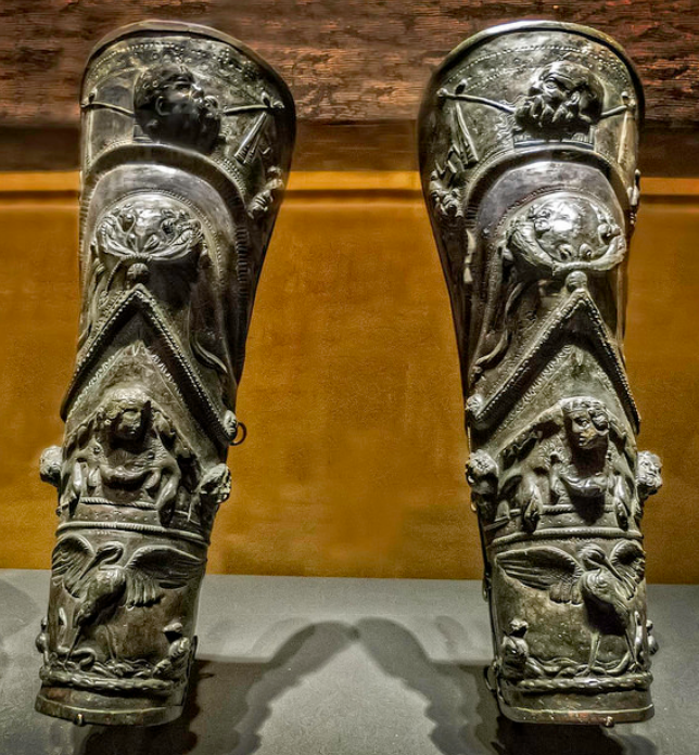 archaicwonder:  Roman Gladiator Shin Guards, 1st Century AD From the Gladiator’s