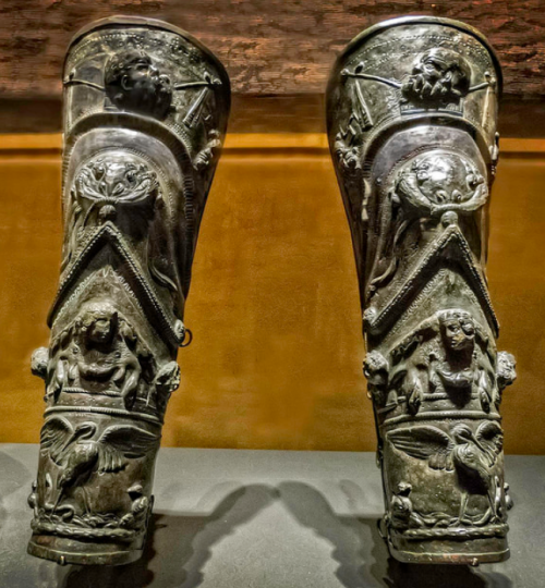 archaicwonder: Roman Gladiator Shin Guards, 1st Century ADFrom the Gladiator’s Barracks in Pom