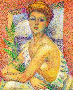 artist-metzinger: Femme assise au bouquet