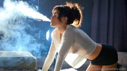 wanda-coxxx:smokey7575:  alba from smoking sweeties   Luv her intense power smoking and fantastic mouth and nostril exhales!!!…🚬💋💭