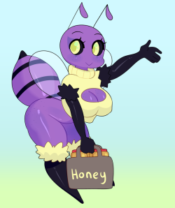 somescrub: Doodle of Dani’s bee from earlier. I’m going to have a busy weekend starting tomorrow. Funeral is on Sunday and I most likely will be partially closed for commissions that week. 