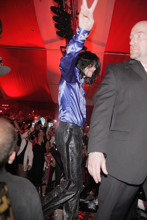 Michael Jackson at Christian Audigier&rsquo;s 50th birthday party. (2008)