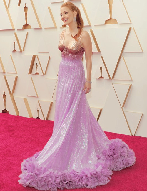 troublefindsme:JESSICA CHASTAIN.94th Academy Awards, 2022. 