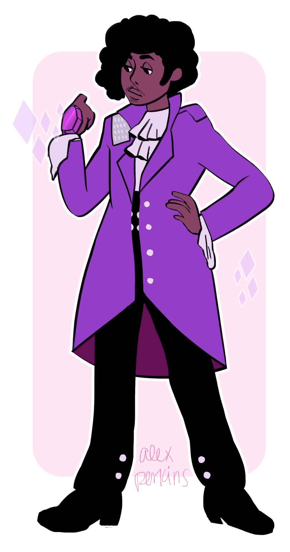 fozfens:me and meadow were talking about prince as a crystal gem so then i drew this