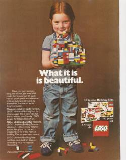 demonicae:  somefuckinmanswers:  ghostrepeater:  azriona:  quousque:  ahallister:  milessperhourr:  cliteralviolence:  benyw:   gnder101:  iddek:   Pay attention, 2014 Mad Men: This little girl is holding a LEGO set. The LEGOs are not pink or “made