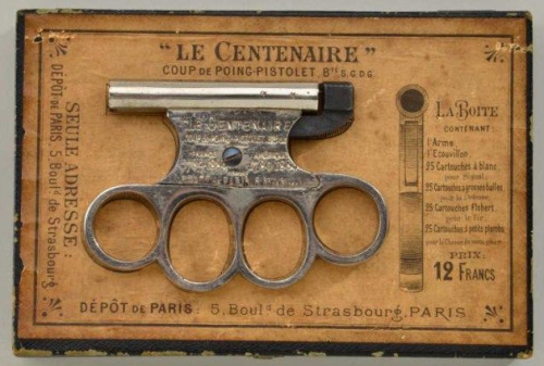 The Le Cententaire Knuckleduster Pistol,Produced in France, the Le Cententaire was a combination pis