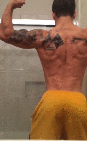 vjbrendan:  Michael Hoffman Flexing!! http://www.vjbrendan.com/2014/10/yes-please-michael-hoffman-flexing-new.html