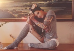 tattooedladiesmetal:  Chloe Mercier