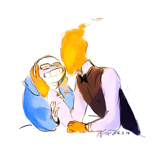 Sans X Grillby