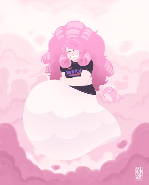 scribblywobbly:  I love this big, pink, floofy lady so much.Society6 | Redbubble | Patreon