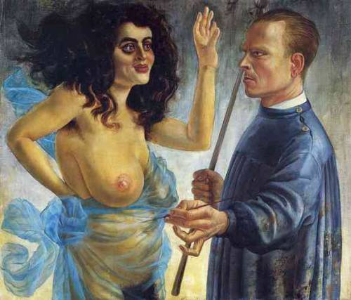 Self-Portrait with Muse, Otto Dix