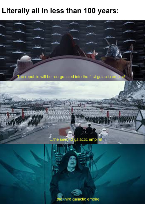 The First Order technically isn’t really an empire, but still