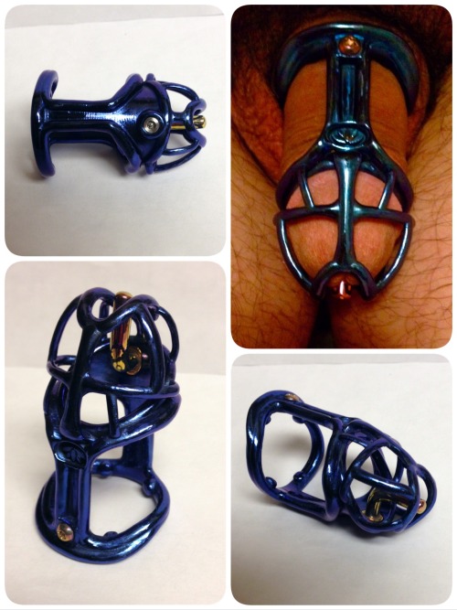 doasyouretold:  This is my 3d printed anodized titanium chastity device. It weighs 46 grams.  Fancy.  Are these for sale somewhere? 