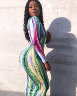 ecstasymodels:  @zeebee_g on Instagram: “@fashionnovacurve 💜💛💚💖”⁣ .⁣ .⁣ .⁣ .⁣ .⁣ #blackfashion #fashionbombdaily #flyfashiondoll #blackgirlmagic ⁣ #allthingsfiery #ecstasymodels #fashionporn #blackgirlsrock #blvckfashion