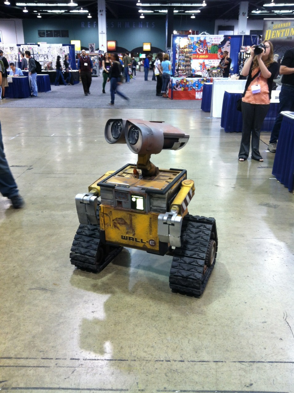 At Wondercon, saw an amazing Wall-E remote controlled robot! He even had the cockroach