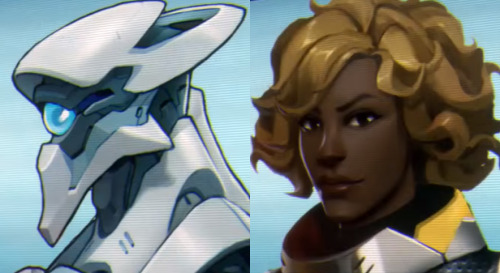 overwroughtfan:Members of Overwatch in the “Recall” animated short released today. Blue-eyed cyborg 