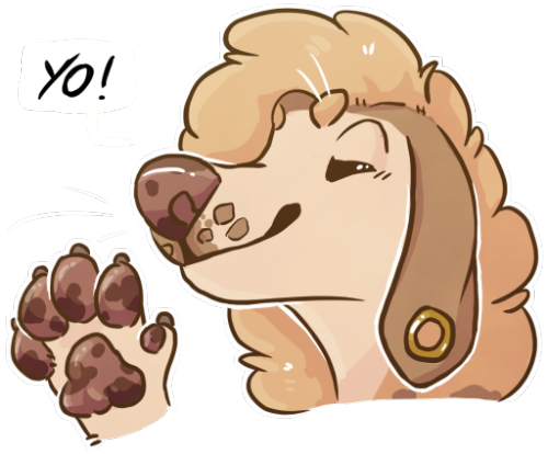 2 more quick stickers for the poodle pack (damn, the white parts do really not work well with tumblr