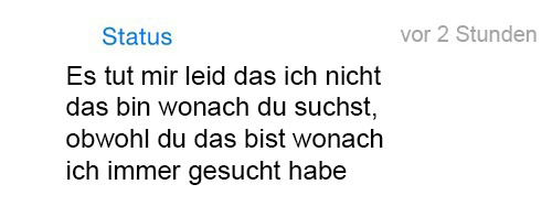 whatsapp-status:  Es tut mir leid das ich nicht das bin wonach du suchst, obwohl