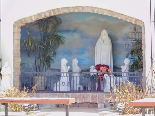 Grotto With Virgin and Plastic Flowers, Winnemucca, Nevada, 2020.