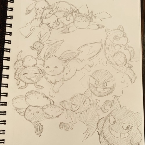 Did some Pokemon doodles earlier today! :D