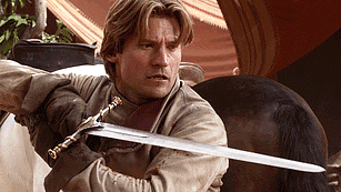 servader:Tywin: Whyis he still alive? Jaime: One of our men interfered,speared him through the leg b
