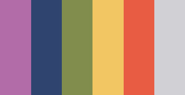 color-palettes:Now, Now. Let’s Not Explode. - Submitted by SeesawSiya#b26ca8 #2f446f #818d4d #f2c663
