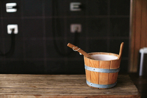 Bucket of water for the sauna, Babylonstoren. 