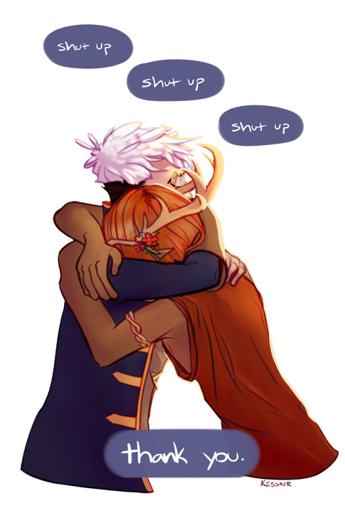 bisexualmollymauk:kessair:“I hope you know that I would never–”[id: a drawing of percy and keyleth f