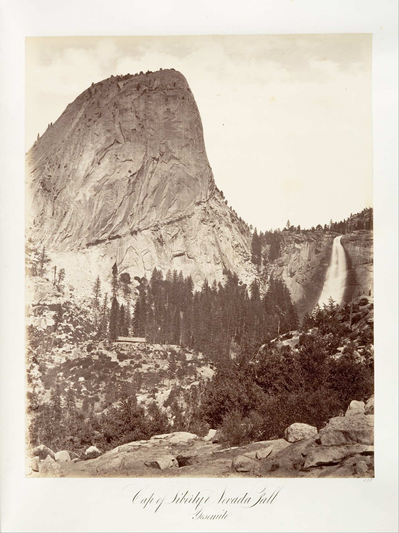 met-photos: Cap of Liberty and Nevada Fall, Yosemite by Carleton E. Watkins, The