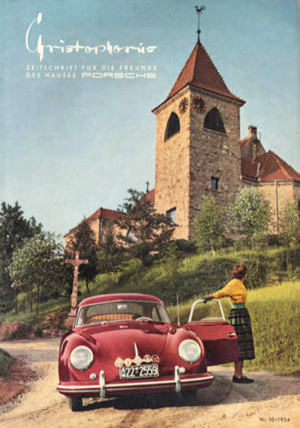 Early cover (girls) of Christophorus magazine, the in-house publication of Porsche. It started in 19