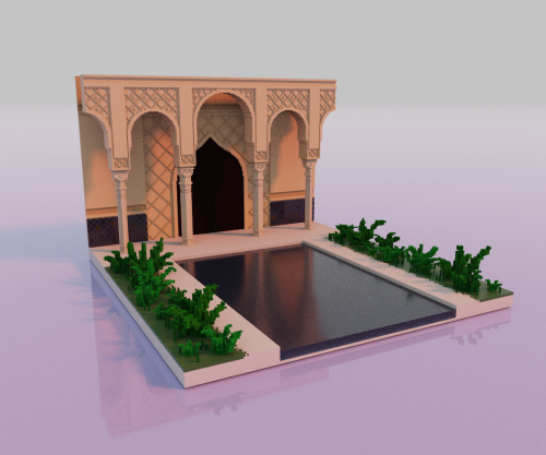 Voxel Art Mudéjar ArchitectureIg: KatNArts