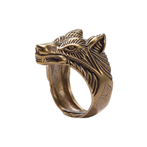 lesstalkmoreillustration:  Handcrafted Fenrir Wolf Head Ring By RuyaN On Etsy   *More Things & Stuff    