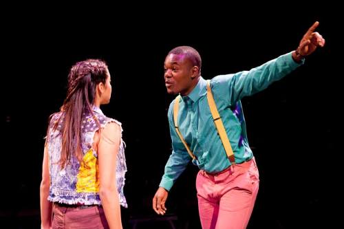 shakespearean:Sheena Bhattessa (Juliet) and Tendayi Jembere (Romeo) in the National Theatre production of Romeo and Juli