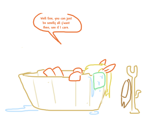 tgweaver:  A friendly pony tries to talk a self-conscious man out of his insecurities