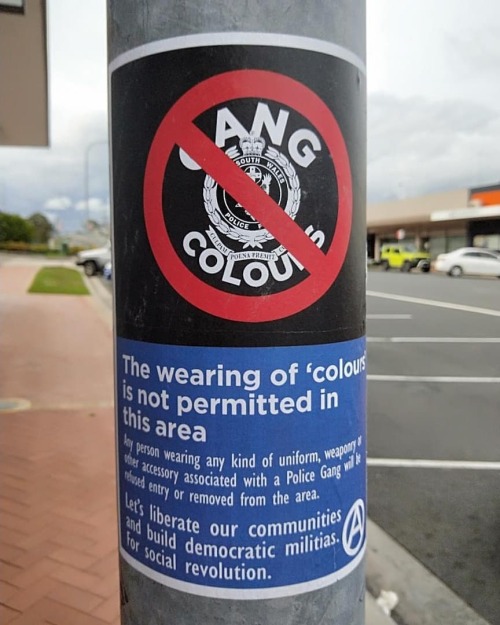 Radical posters seen around Taree, New South Wales