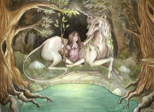 &ldquo;The Unicorn&rdquo;, watercolour.Watercolour.  An acquaintence commissioned me th