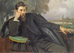 Nikola Mihaylov, Portrait Of The Writer Petko Todorov, 1908.