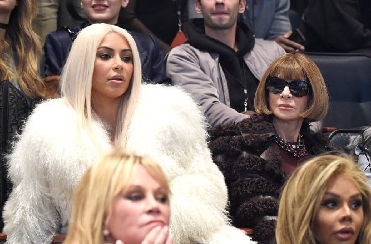 teamkanyedaily:  Kim Kardashian West, North West and Anna Wintour at Yeezy Season