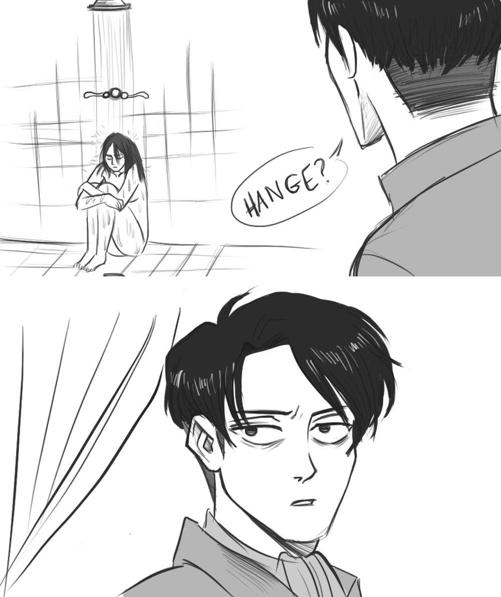 drinkyourfuckingmilk:  Levi’s attempts at cheering up Hange are terrible but it
