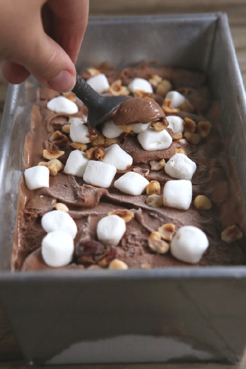 wolverxne:  Dark Chocolate Rocky Road Ice Cream with Hazelnuts - by { Completely