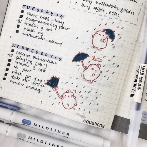 equaticns:  A blue-grey spread for a rainy week 