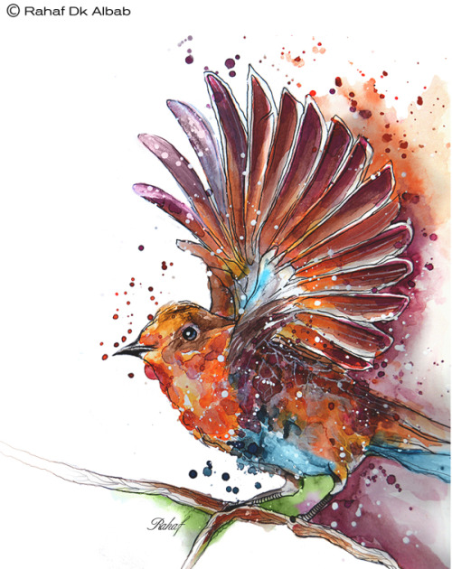 jedavu:Bird illustrations by Rahaf Dk Albab