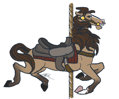 some carousel horses bleh
