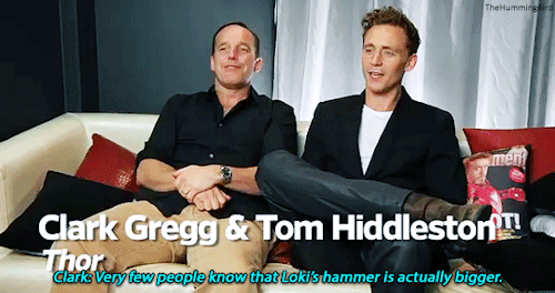 Classic Hiddles Moments: In which Clark Gregg discusses Loki’s big hammer, San Diego Comic Con 2010