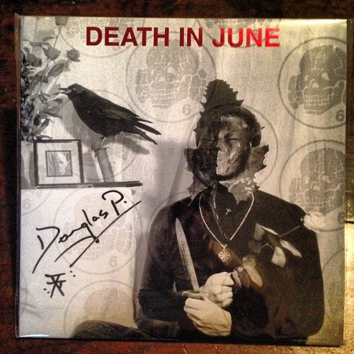Death In June &ldquo;The Wall of Sacrifice&rdquo; reissued LP. Signed by Douglas P. #deathinjune #do