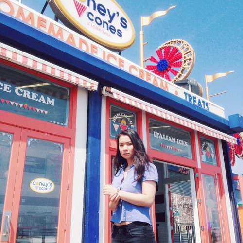 whoismitski: outtakes from shoot for hooligan mag with bao who took me to coney island for