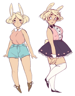 starpatches:  bunny girl started out as silly doodles but then I fell in love