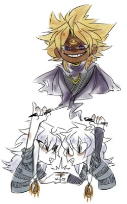 parasite-ghost:  Bakura and Ryou join forces